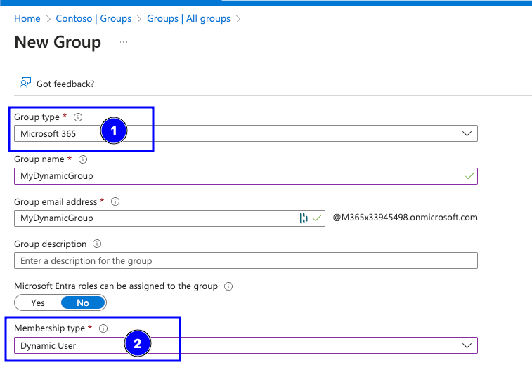 Microsoft Entra ID UI, Group membership type