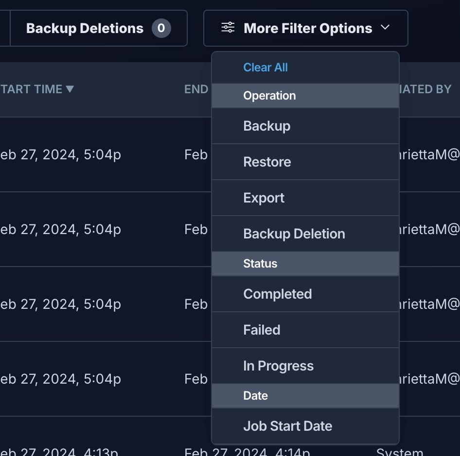 Alcion resource filtering